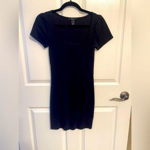 Black Forever 21 square neck dress